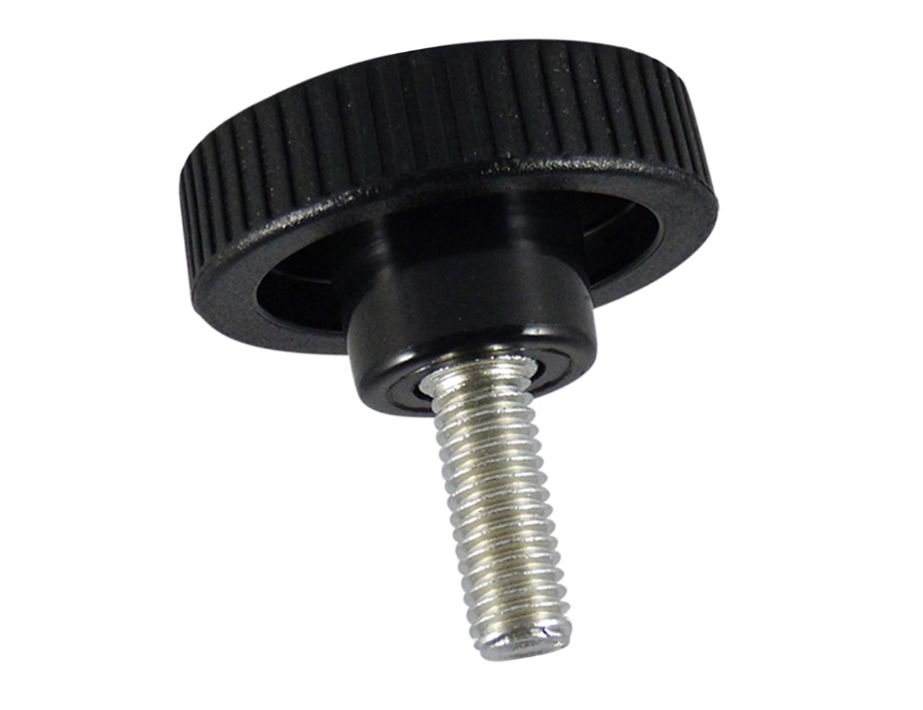 Bouton moleté en PA avec filetage mâle