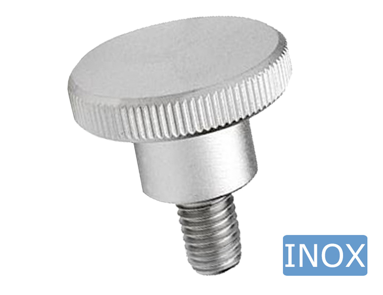 Vis moletée haute - inox