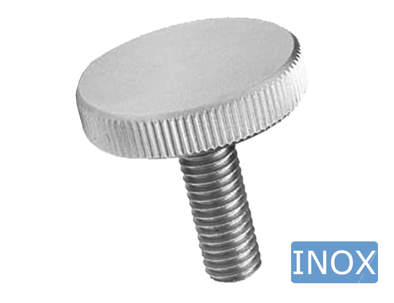 Vis moletée basse - inox