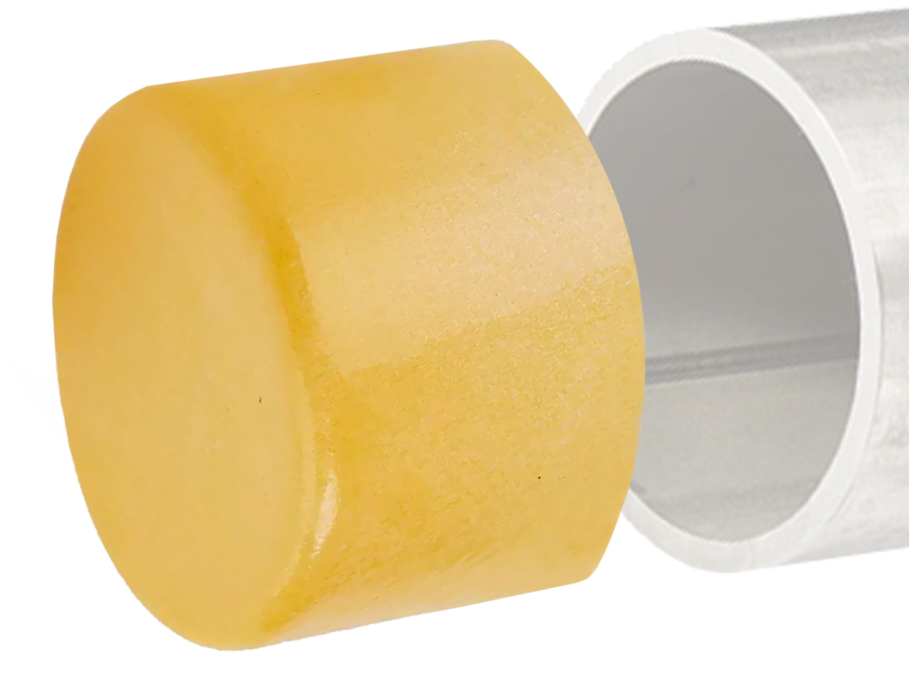 Capuchon de protection pour tubes PE - Ø37.7x45mm - souple - Jaune