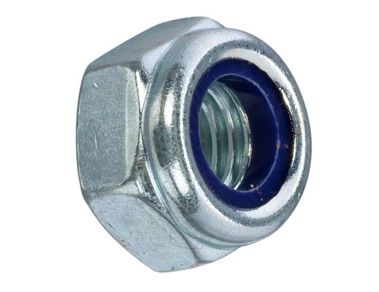 Écrou frein hexagonal en acier zingué - DIN 985