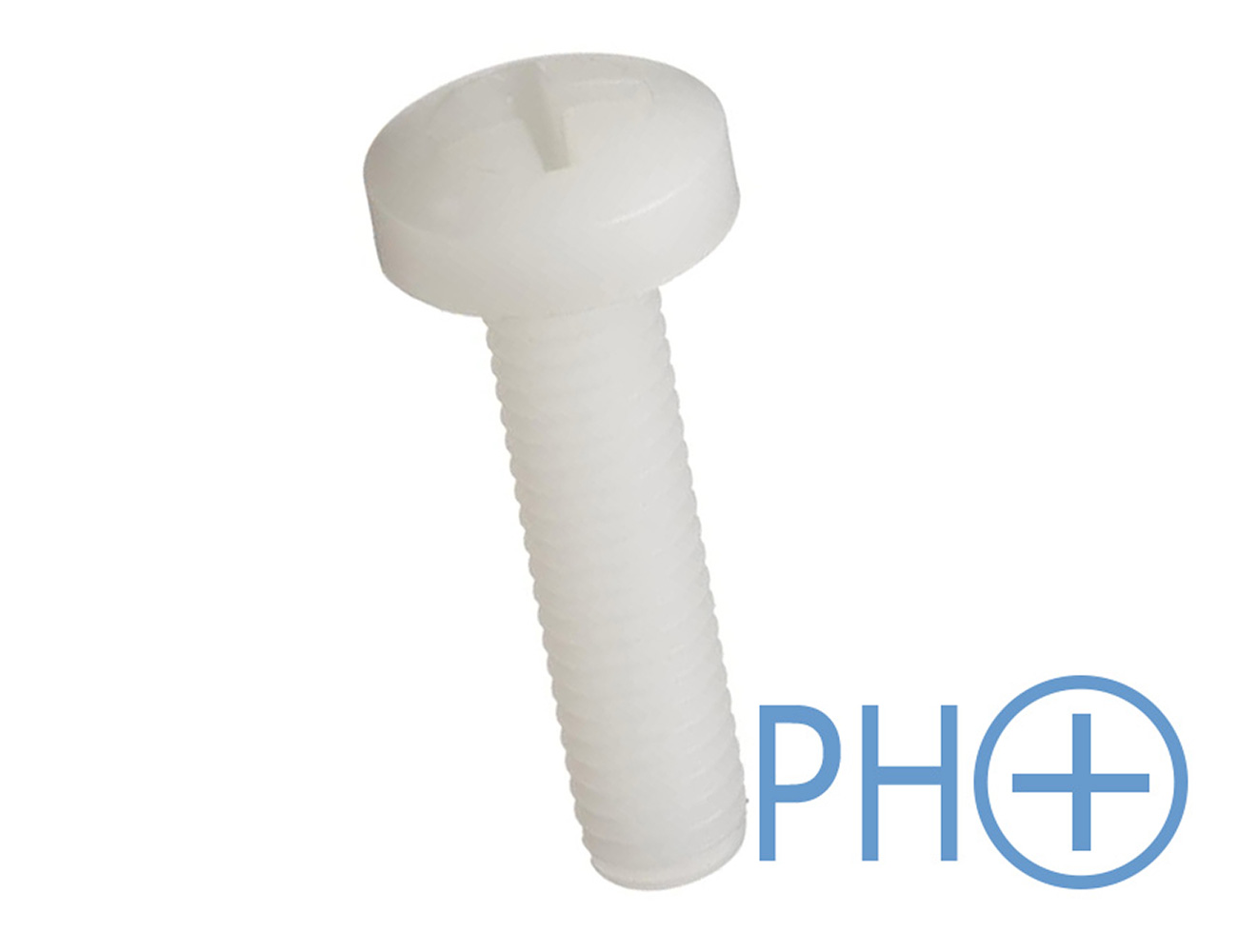 Vis à tête cylindrique bombé Phillips plastique - DIN 7985