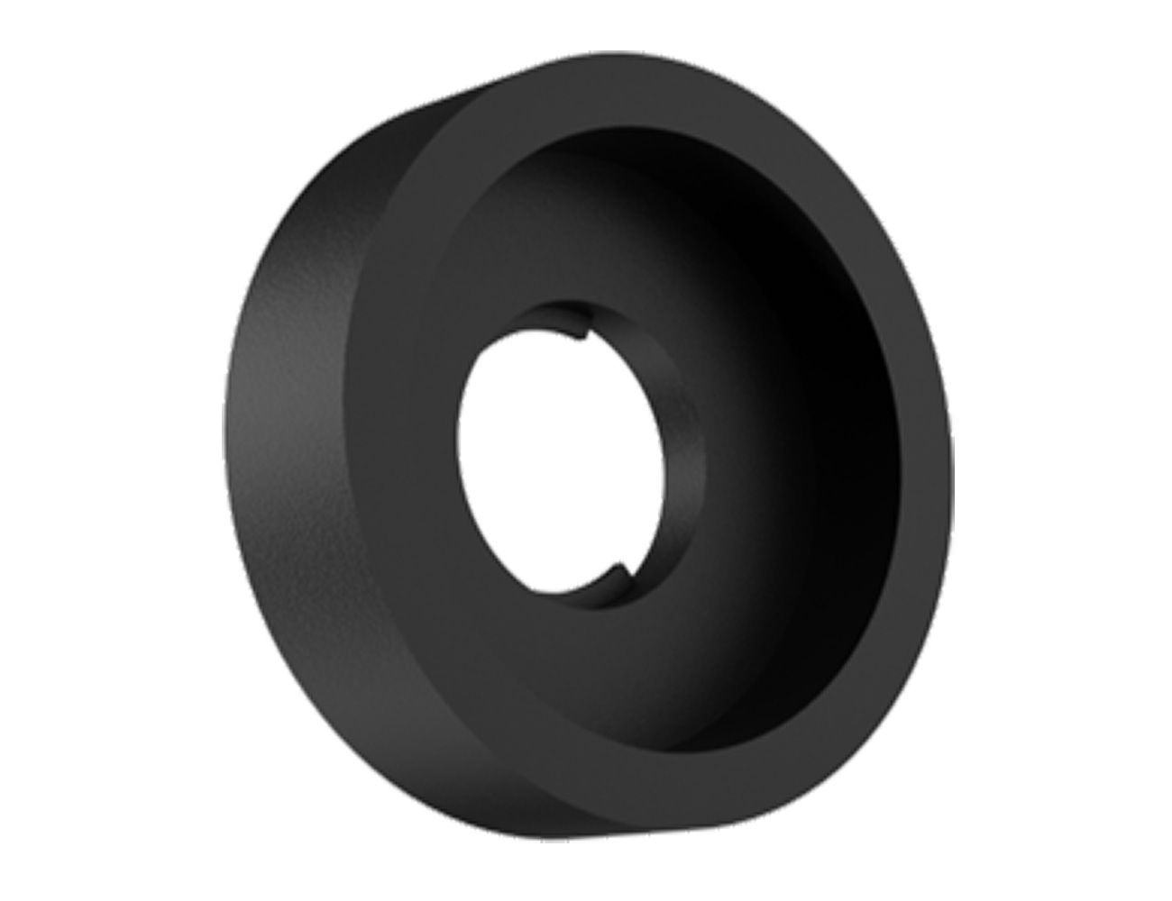 Rondelle de finition cylindrique anti-perte bouchon percé PA - Ø6.5x2.0mm - M3 - Noir