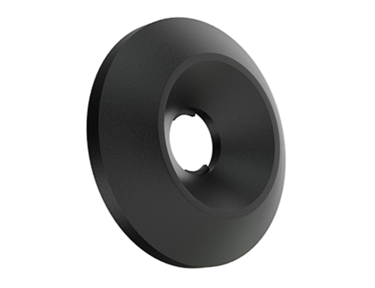 Rondelle de finition cylindrique anti-perte 90° fraisé PA - Ø14.0x2.9mm - M3 - mince - Noir