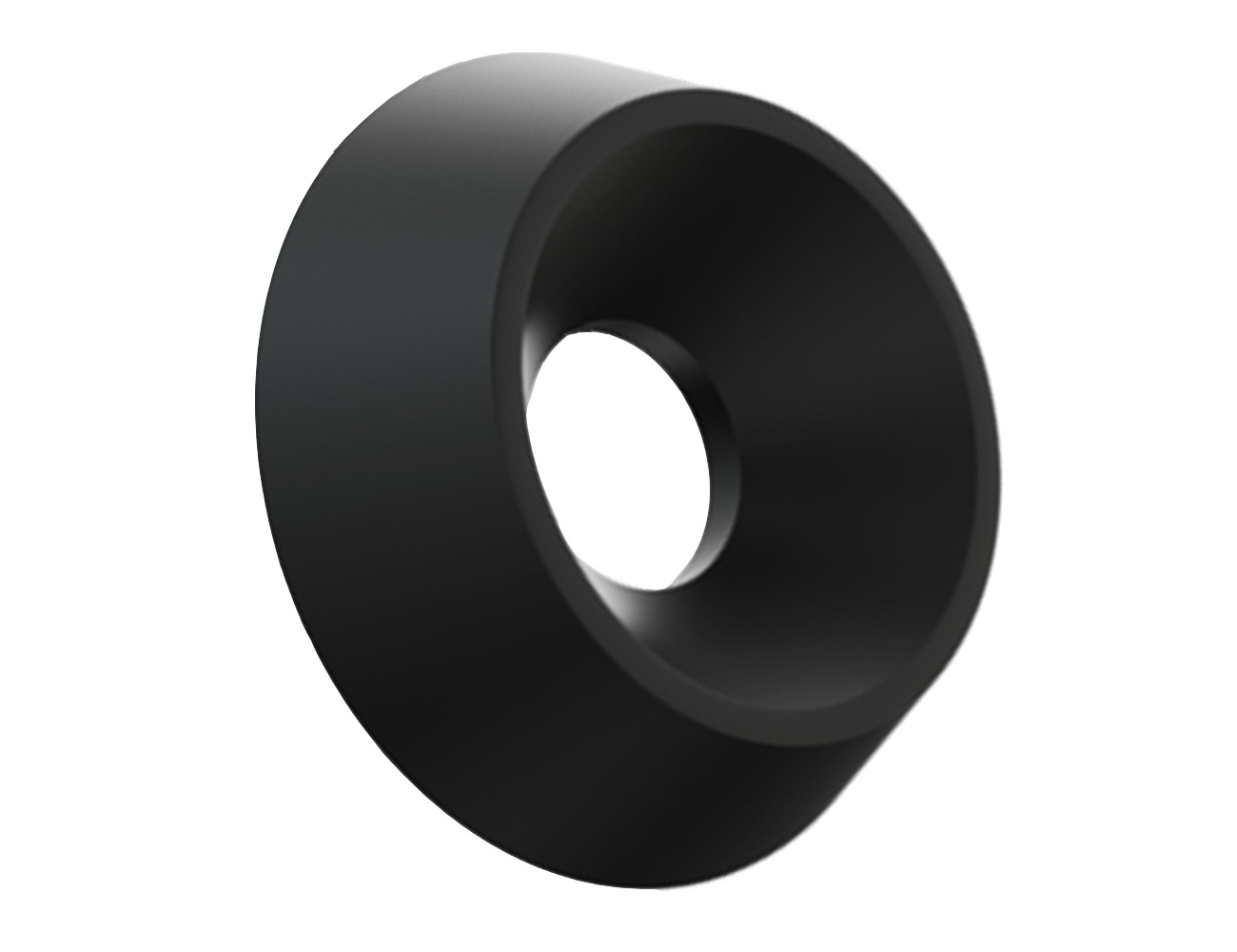 Rondelle de finition cylindrique anti-perte 90° fraisé PA - Ø9.2x1.9mm - M3 - Naturel