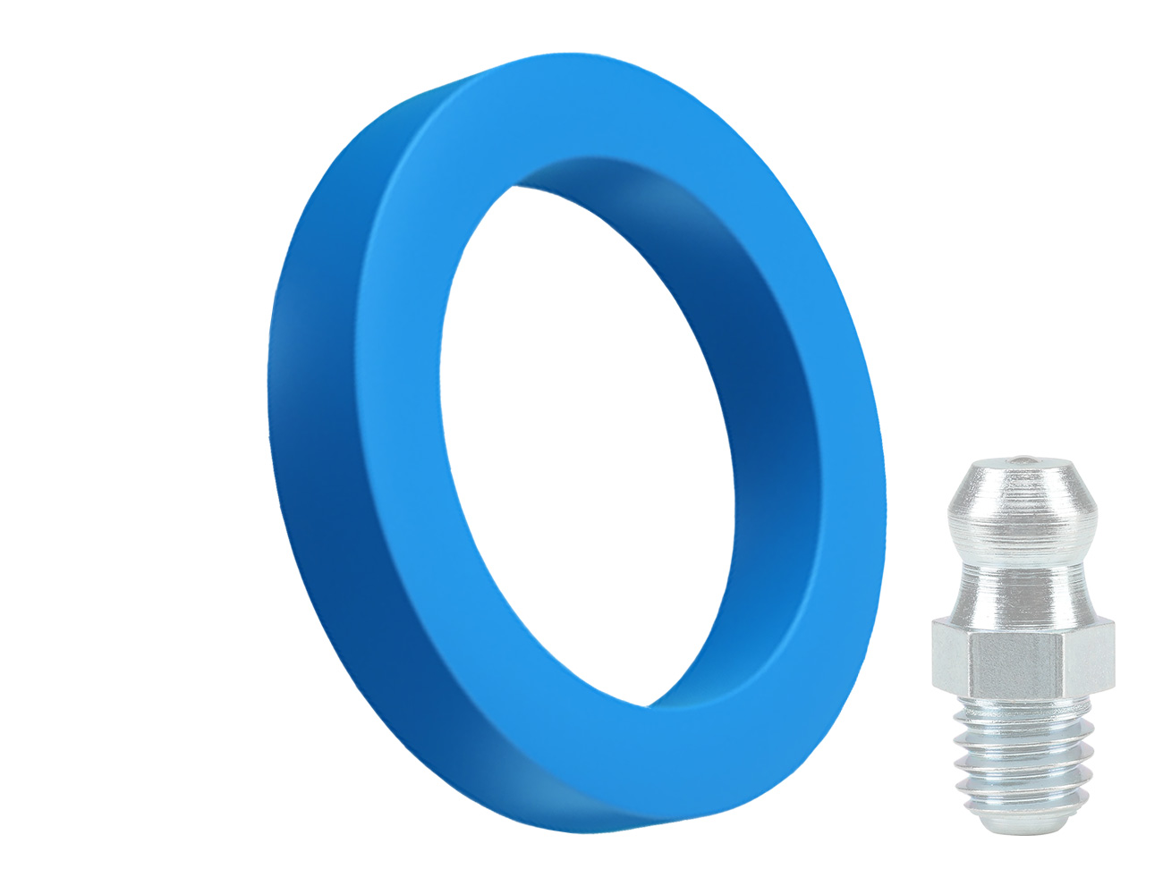 Code couleur anneaux graisseurs PE-HD - Ø10.0x2.0mm - M5 - Rouge