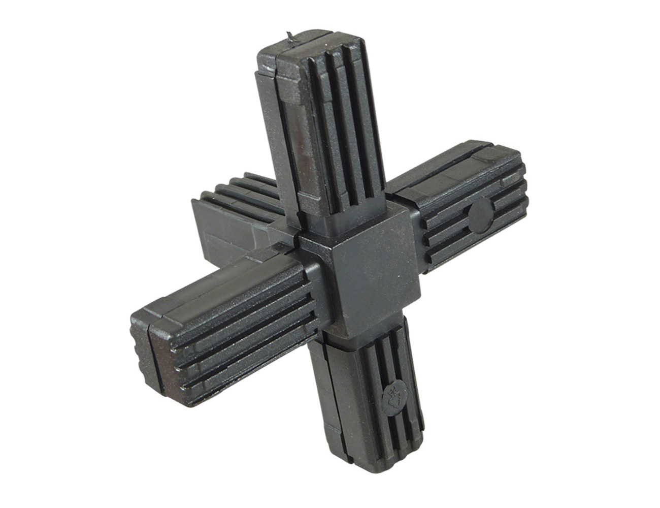 Raccords de tube carrés en PA deux parties 3D5 à cinq branches en croix