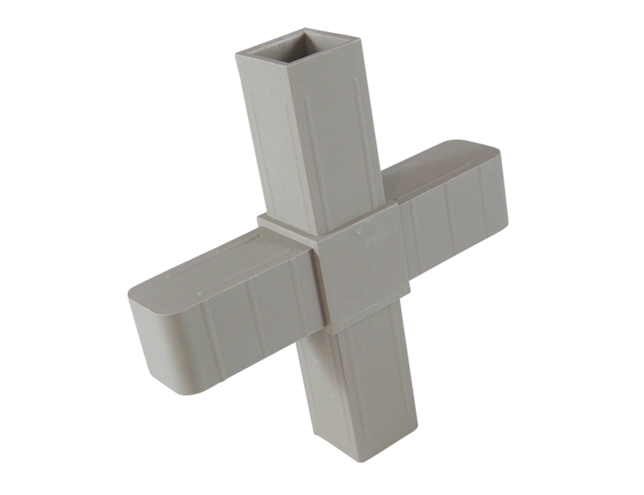 Raccords de tube carrés monobloc en PA 2D4 en croix