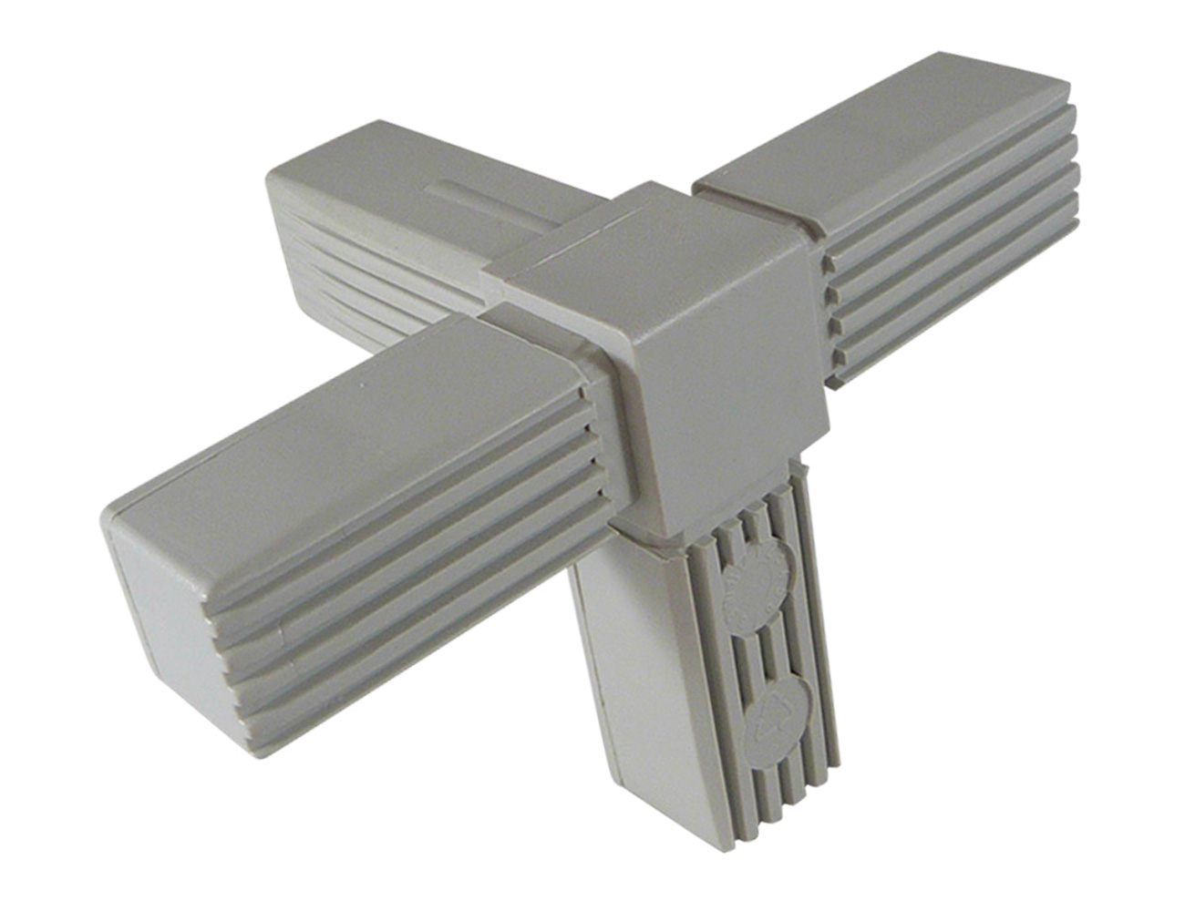 Raccords de tube carrés monobloc en PA 3D4 à quatre branches en T