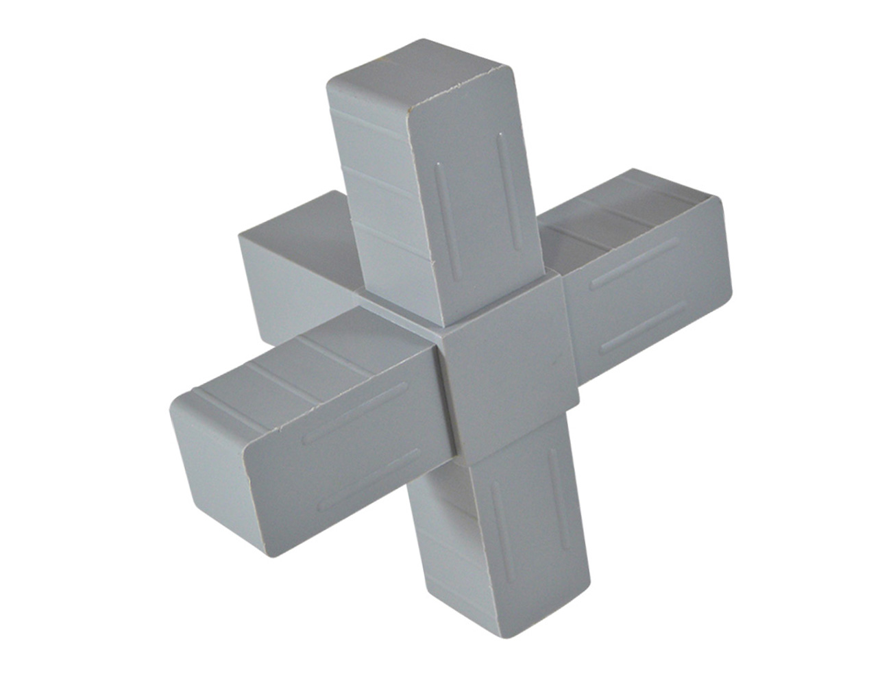 Raccords de tube carrés monobloc en PA 3D5 à cinq branches en croix