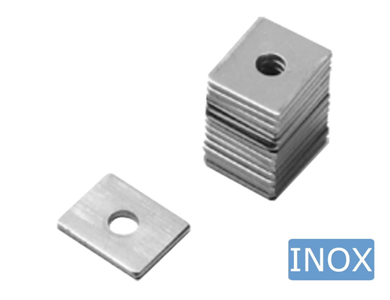 Plaque de montage inox pour clips de panneau