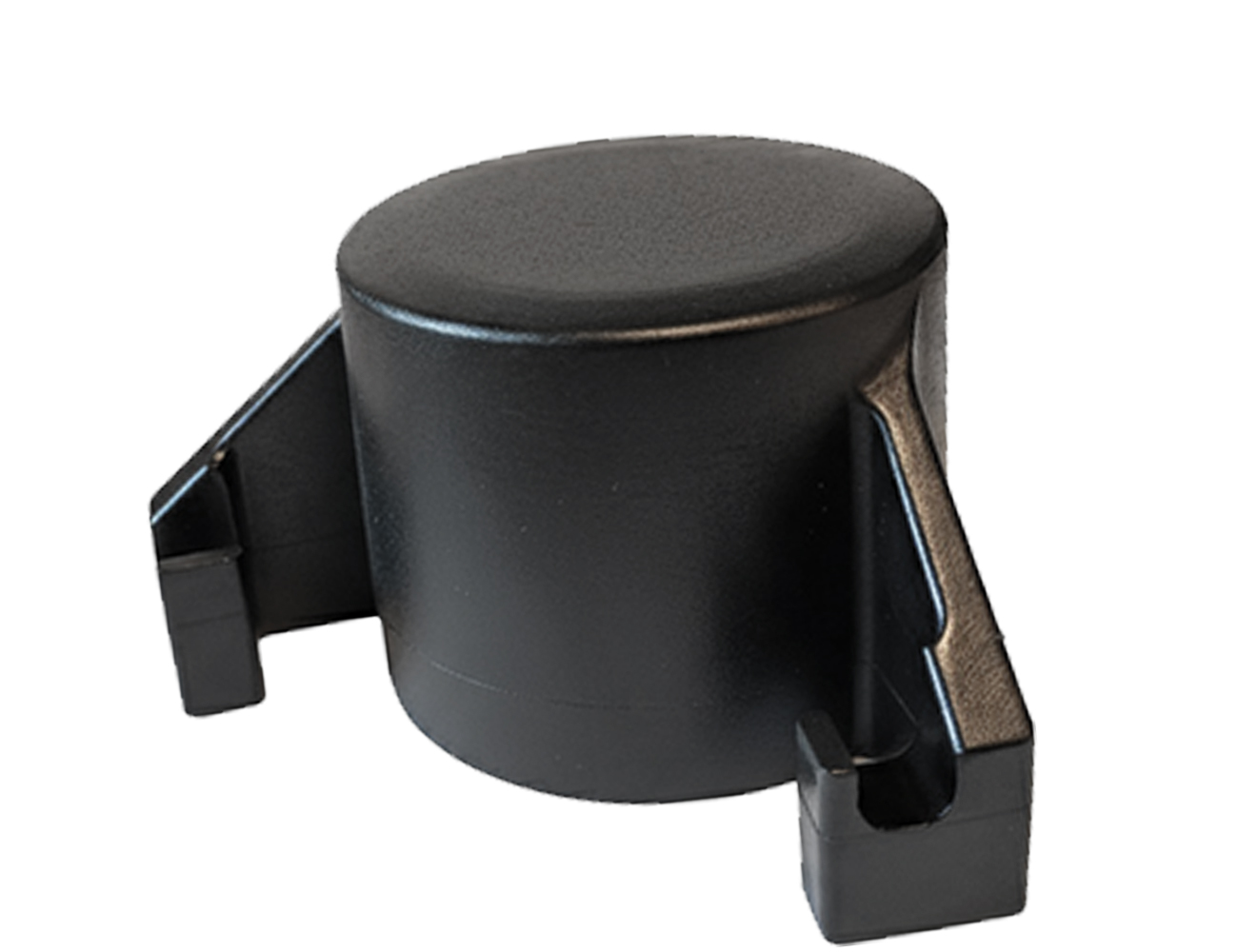 Capuchon de poteau rond PA Ø60mm - pièce d'angle 90° - avec crochets pour grillage rigide - renforcé - Vert