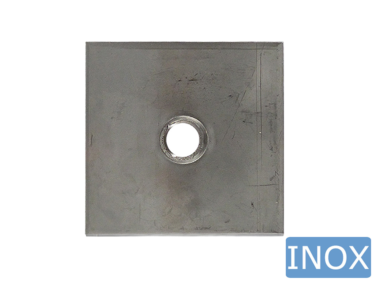 Plaque à souder avec filetage carrée en acier inoxydable