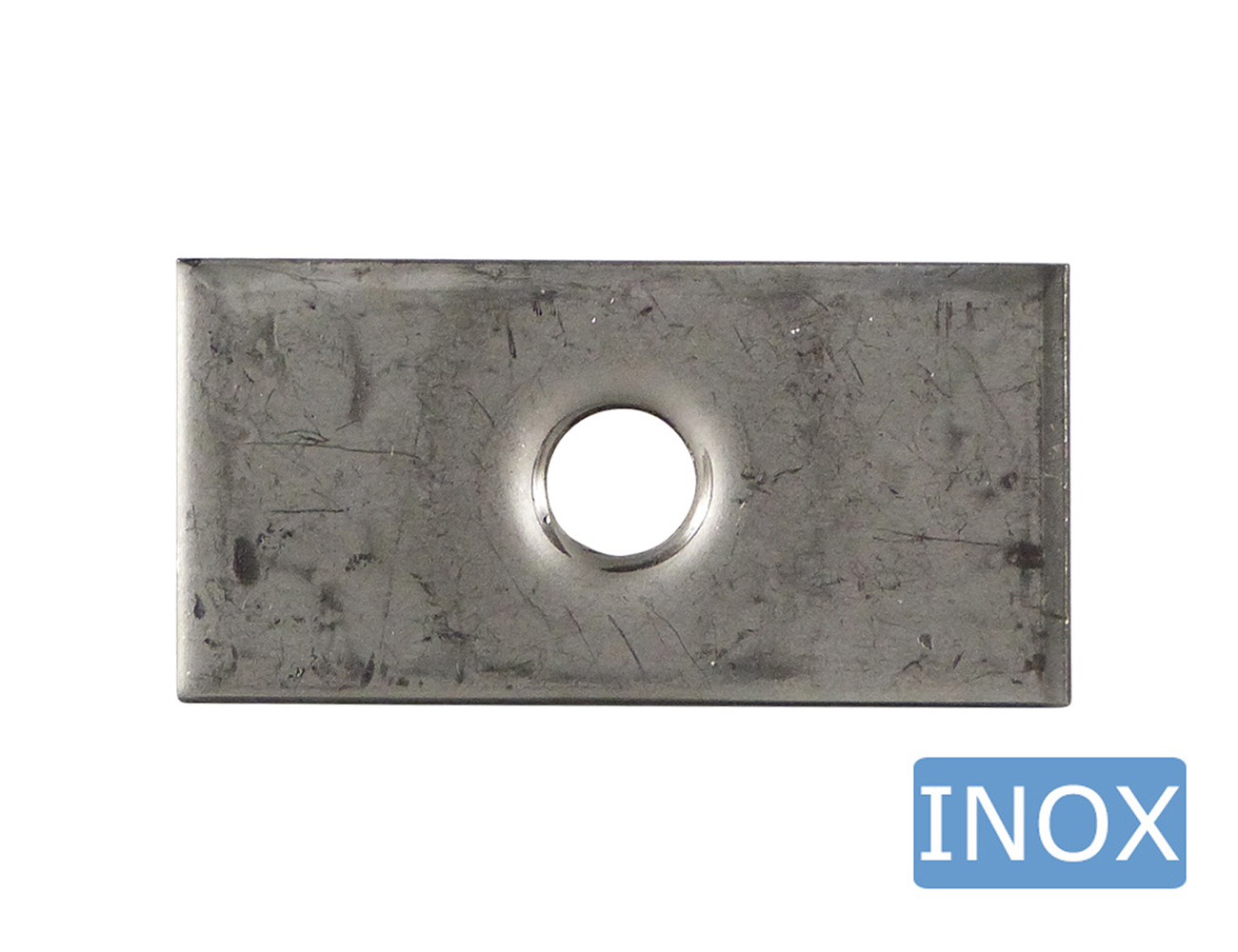 Plaque à souder avec filetage rectangulaire en acier inoxydable