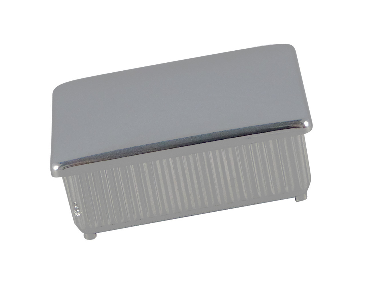 Embouts à ailettes carrés - chromés PVC-sans-ailettes