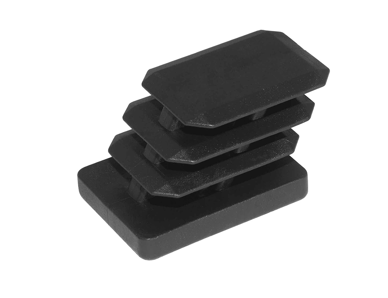 Embouts de tubes rectangulaires inclinés de 15° à 30°