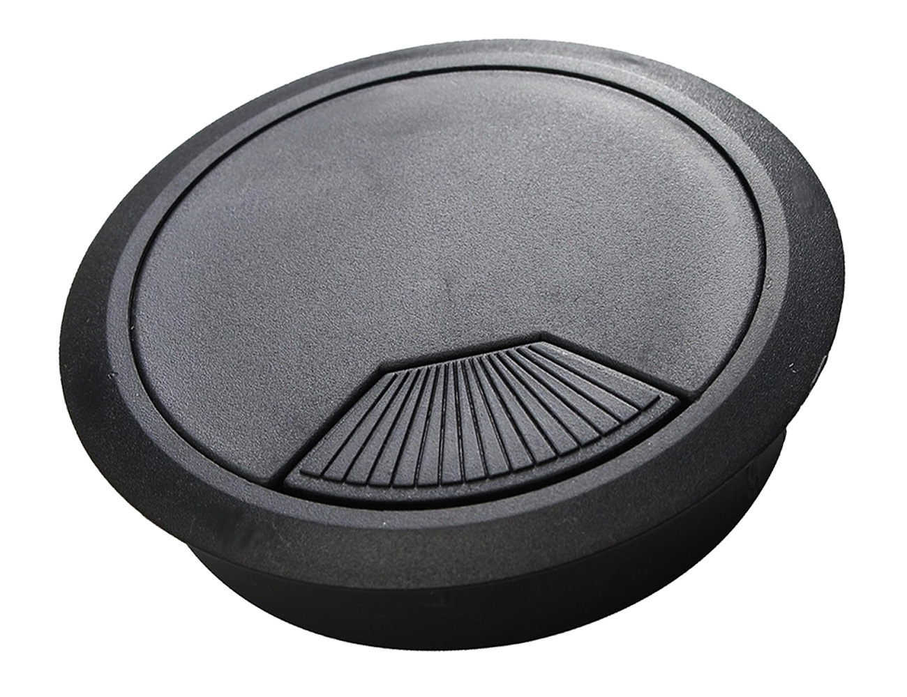 Passe-câble rond en ABS en trois parties avec clapet