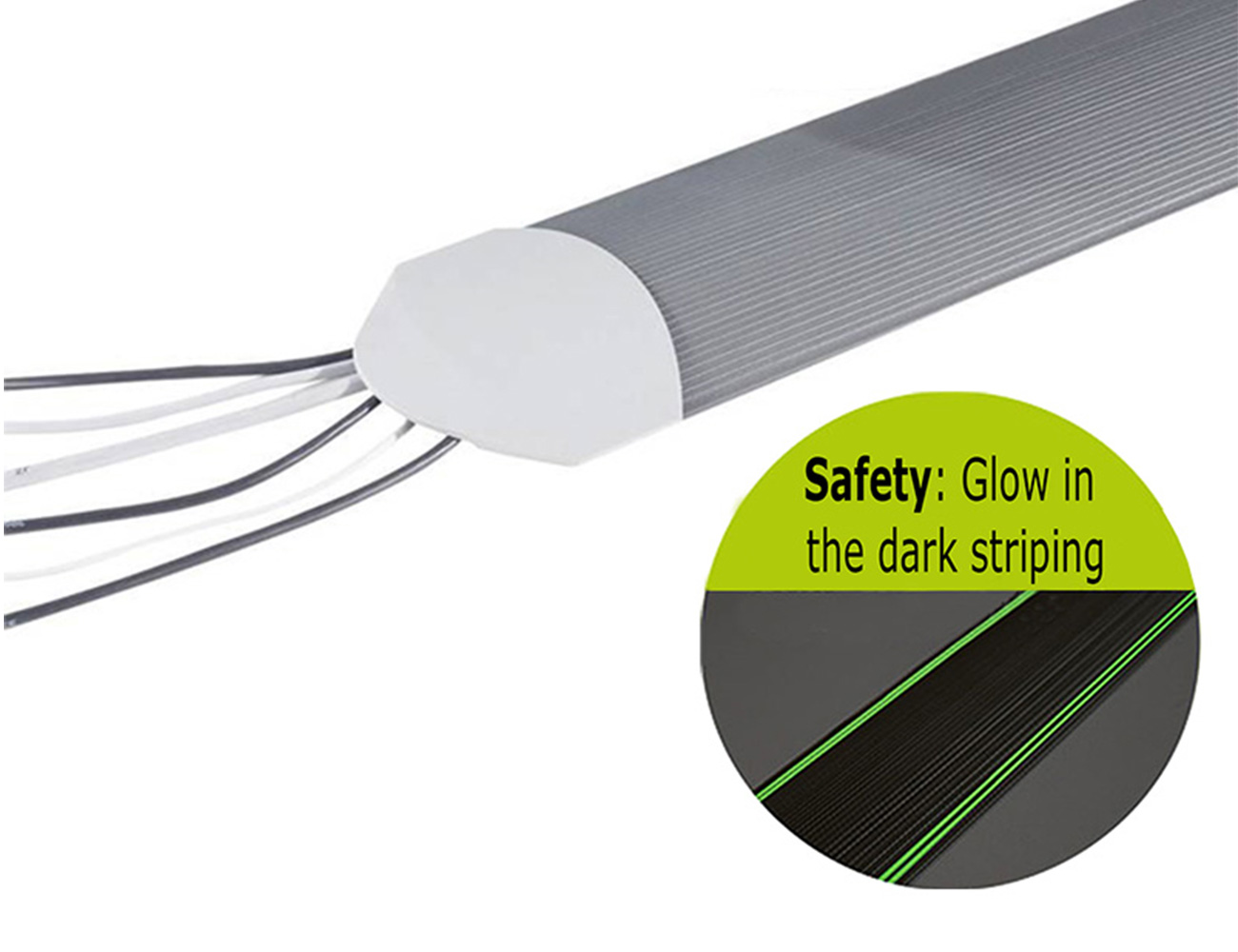 Goulotte de sol Serpa® - TPE - avec bandes fluorescentes