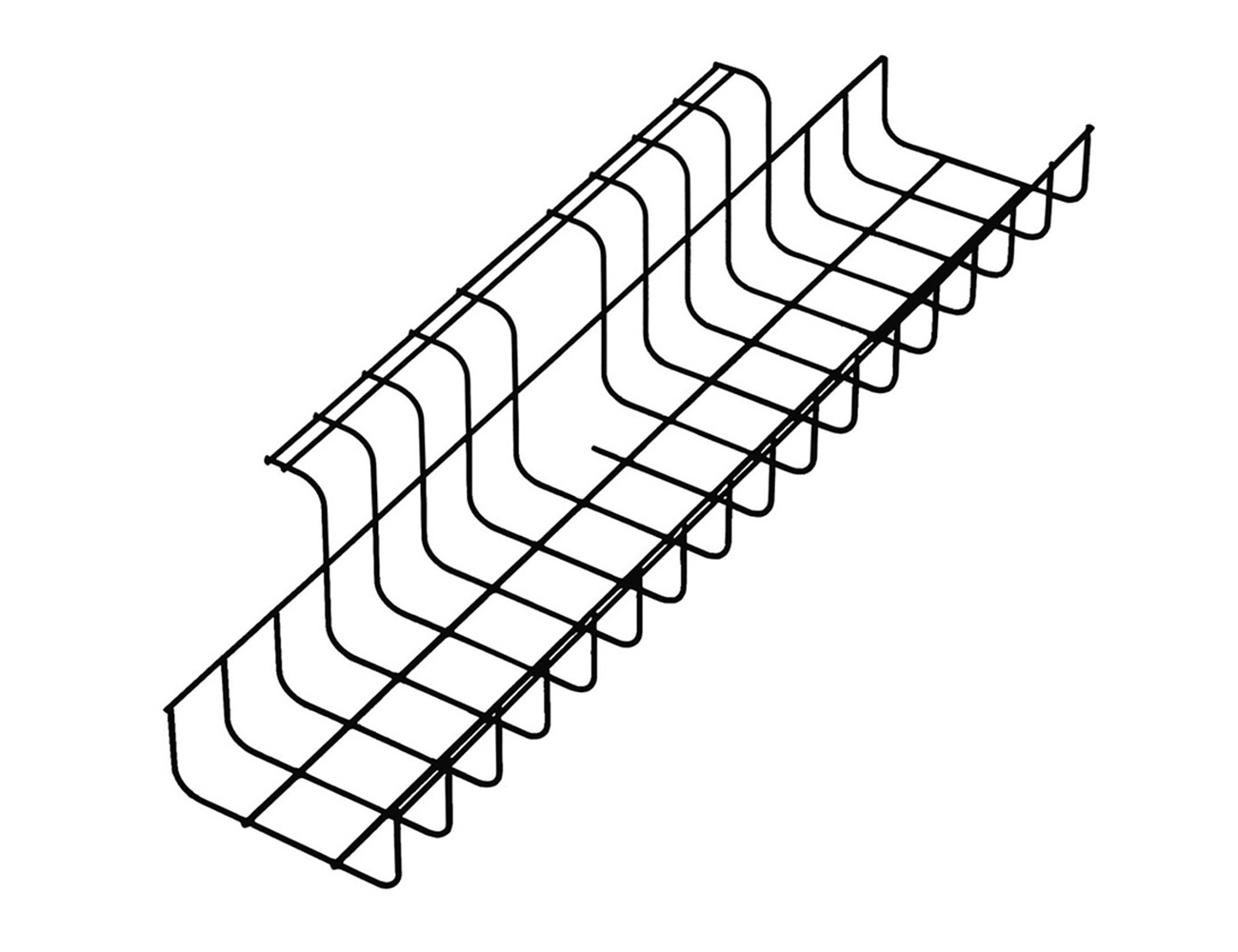 Corbeille passe-câble - modèle Trad