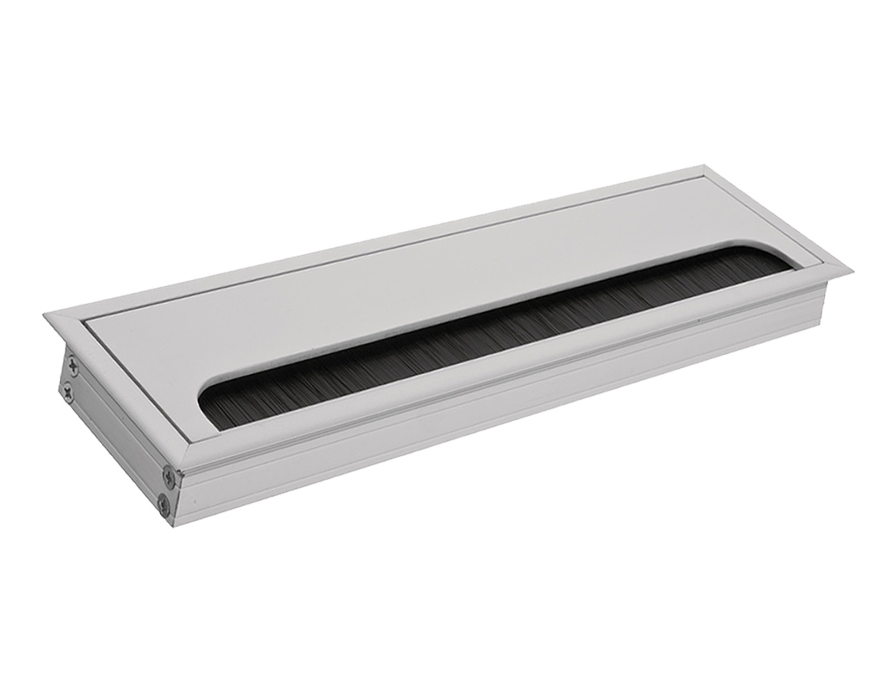 Passe-câble aluminium - couvercle à fermeture en douceur - carré / rectangulaire