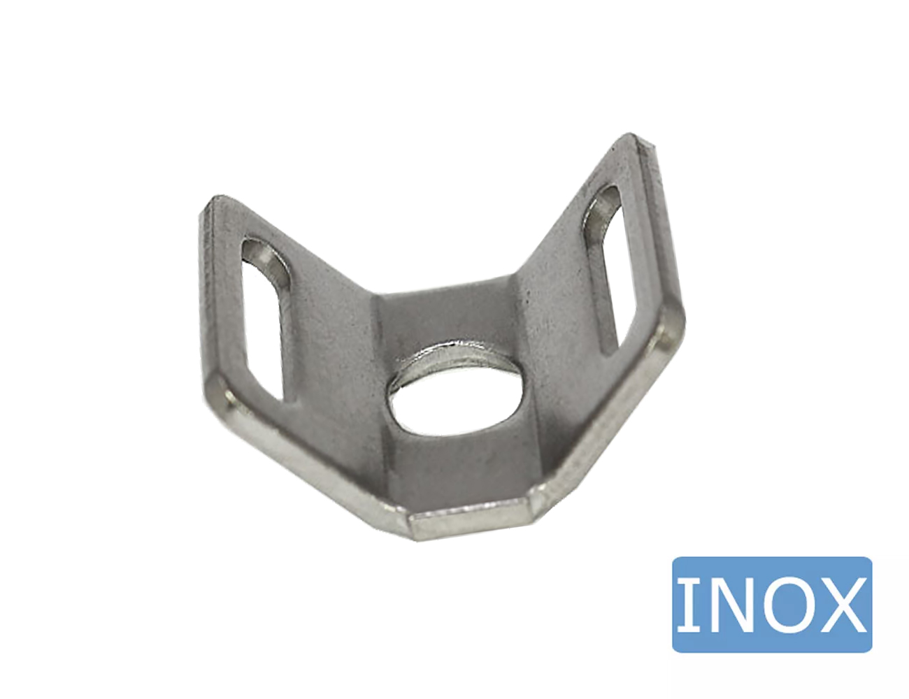 Embase à visser Inox A4 16.0x12.0mm - pour colliers de serrage max. 8mm - perçage Ø5mm - emballé par 100