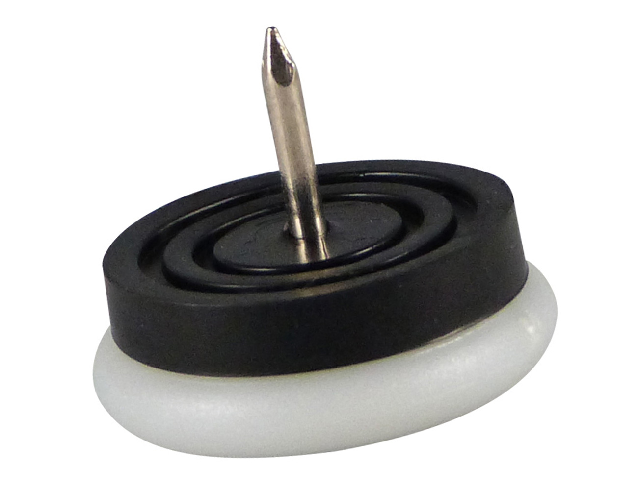 Patin de meuble à clouer plastique - clou articulé