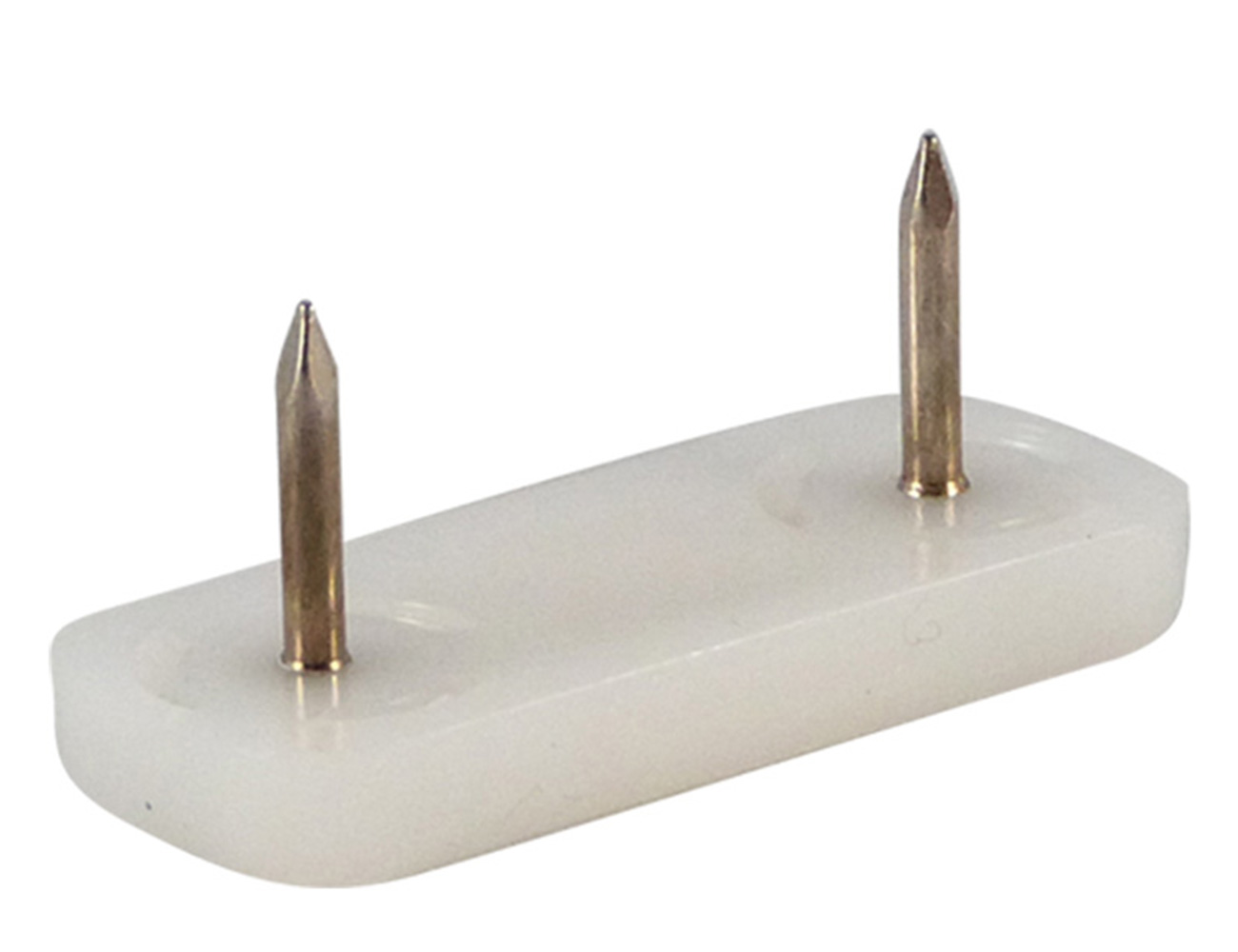 Patin de meuble à clouer rectangulaire - surface de glissement plastique