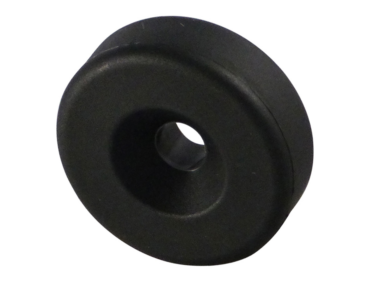 Pied à visser PA/PE - avec trou de passage