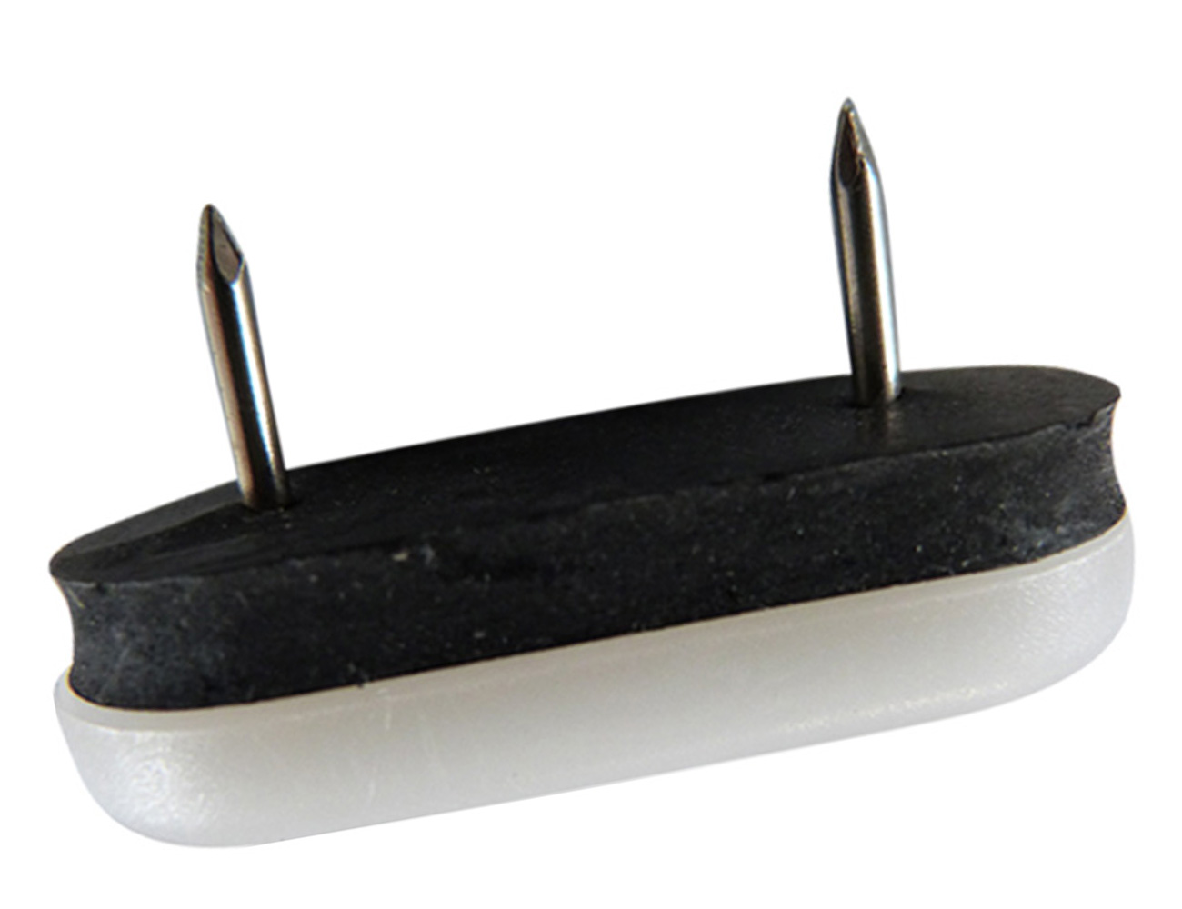 Patin à clouer plastique - ovale - amortisseur de bruit