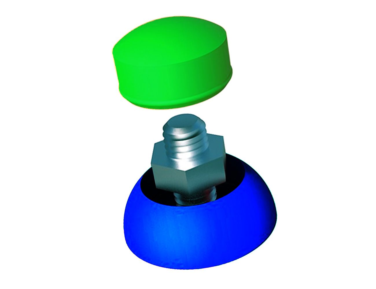 Cache-écrous de sécurité pour boulons, écrous et vis à bois - équipements de jeux  - plastique