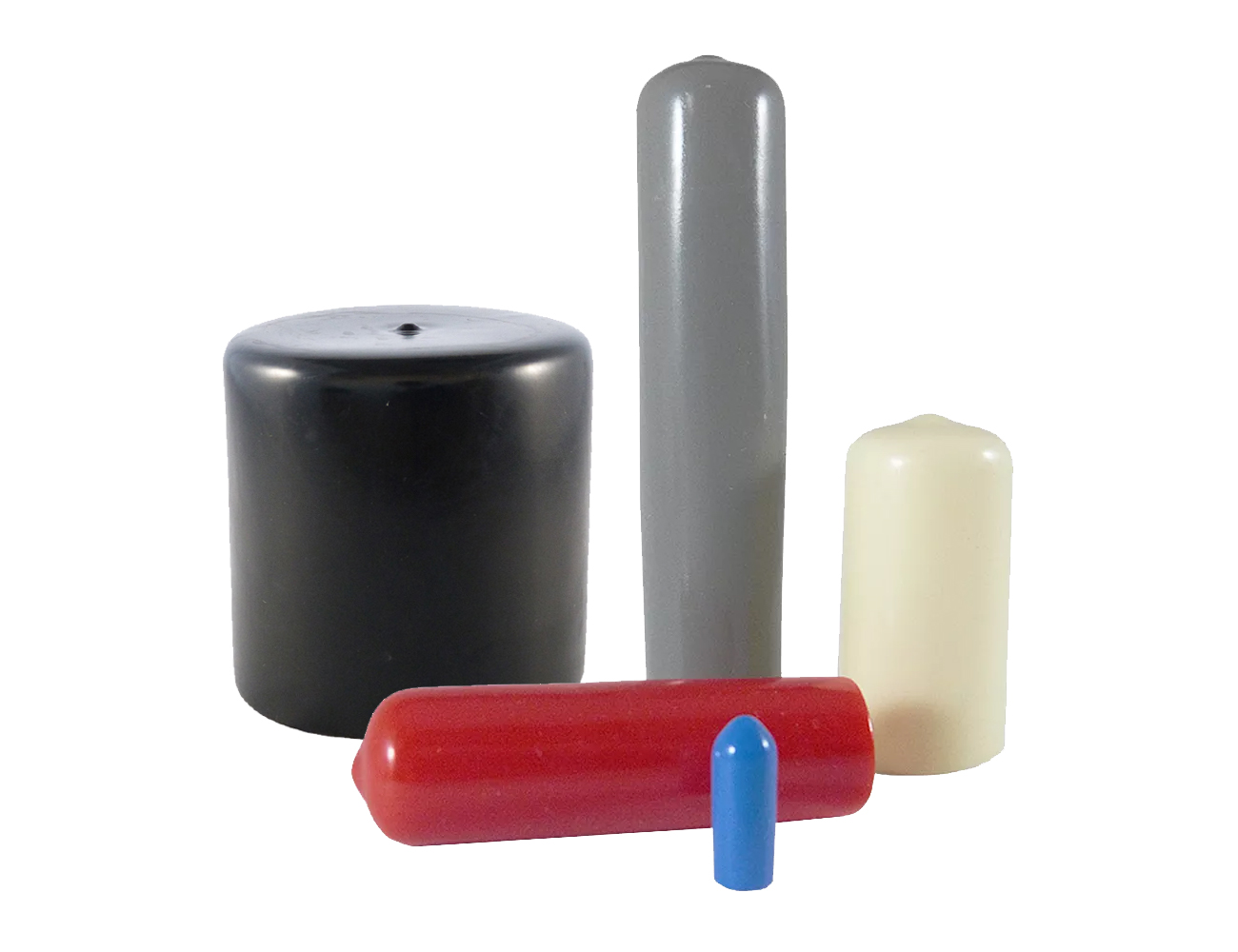 Embouts enveloppants PVC souple pour tubes ronds - dimensions standard