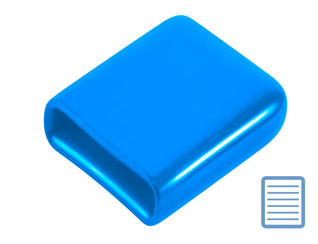 Embouts enveloppants PVC souple - plats en acier et rectangulaires - toutes tailles