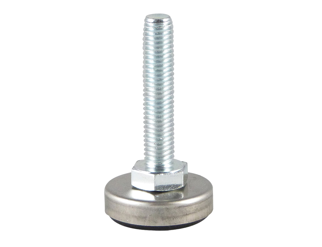 Pied réglable pivotant avec cache inox