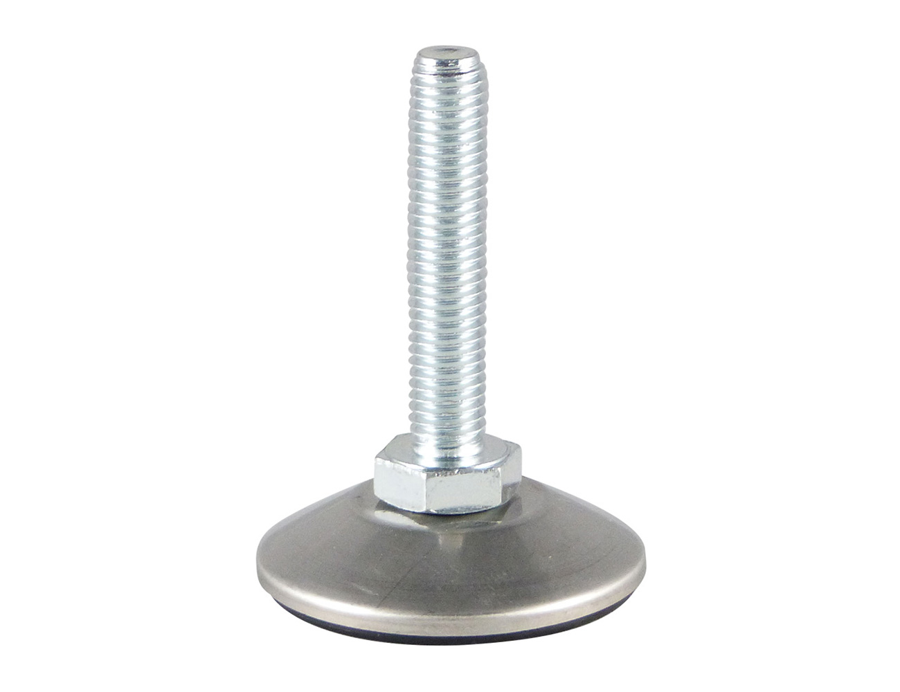 Pied réglable pivotant avec cache conique en inox