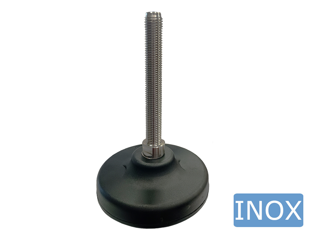 Pied réglable pivotant sans rotule - inox