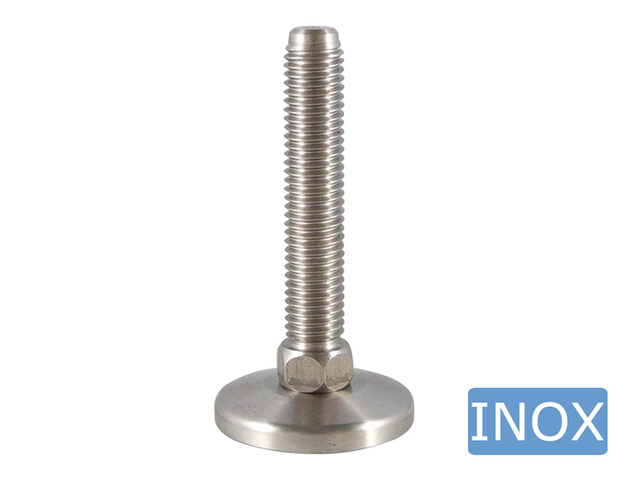 Pied réglable inox - embase pivotante