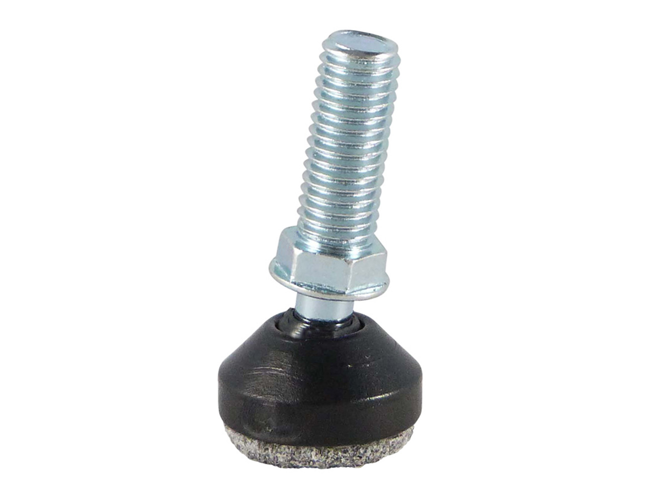 Pied réglable rond à rotule avec base feutre