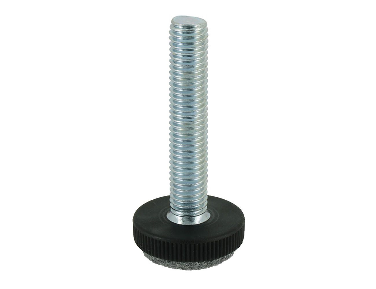 Pied réglable avec bord moleté (fin) avec feutre