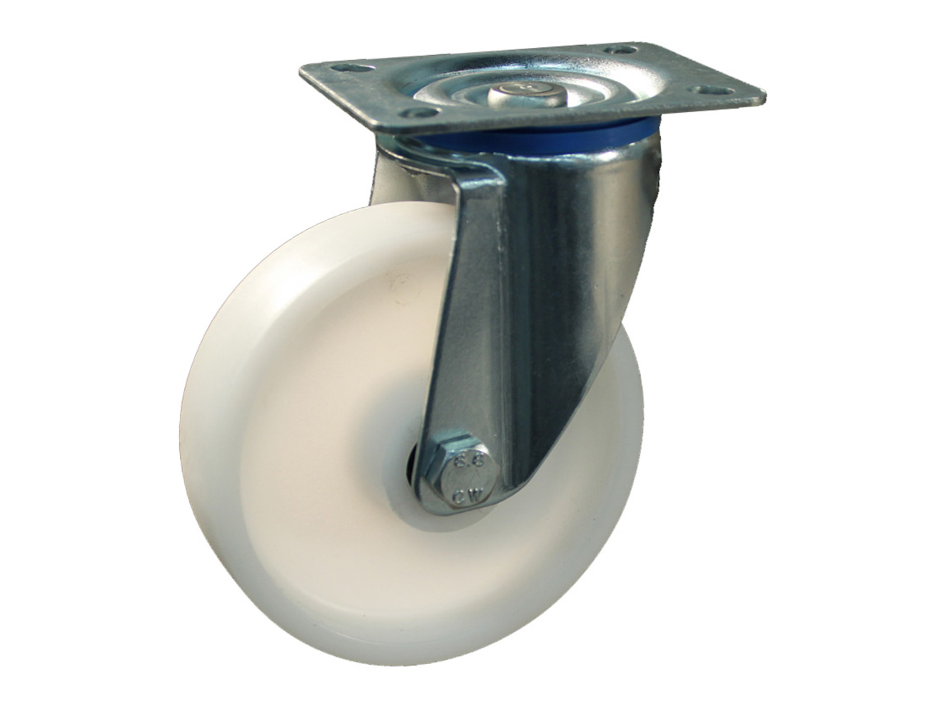 Roue pivotante à platine avec roue en polyamide
