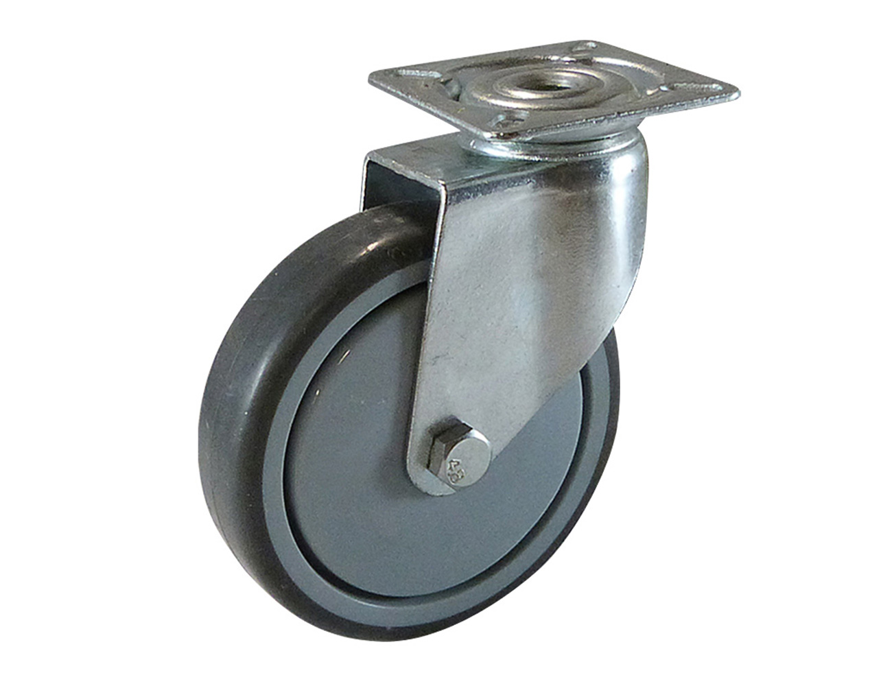 Roue pivotante à platine pour appareils