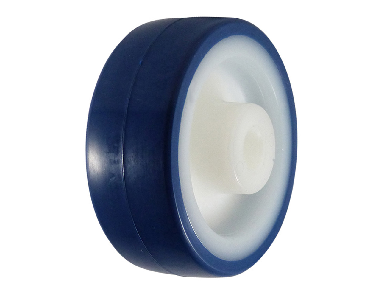 Roue avec bandage TPU bleu - hygiénique