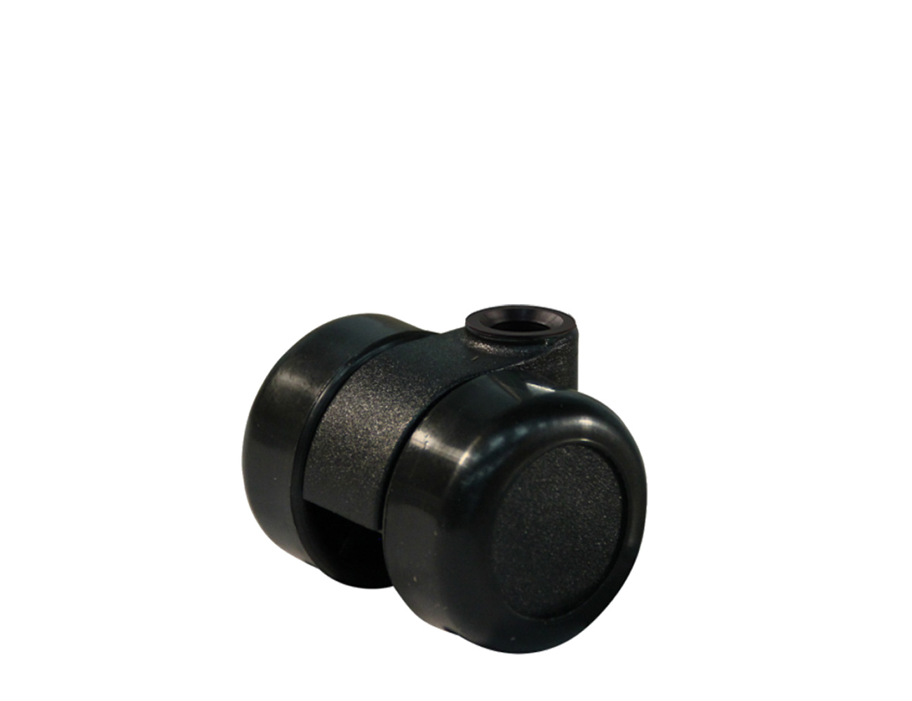 Mini roues de meuble Ø36mm double roue avec bandage polyuréthane - noir