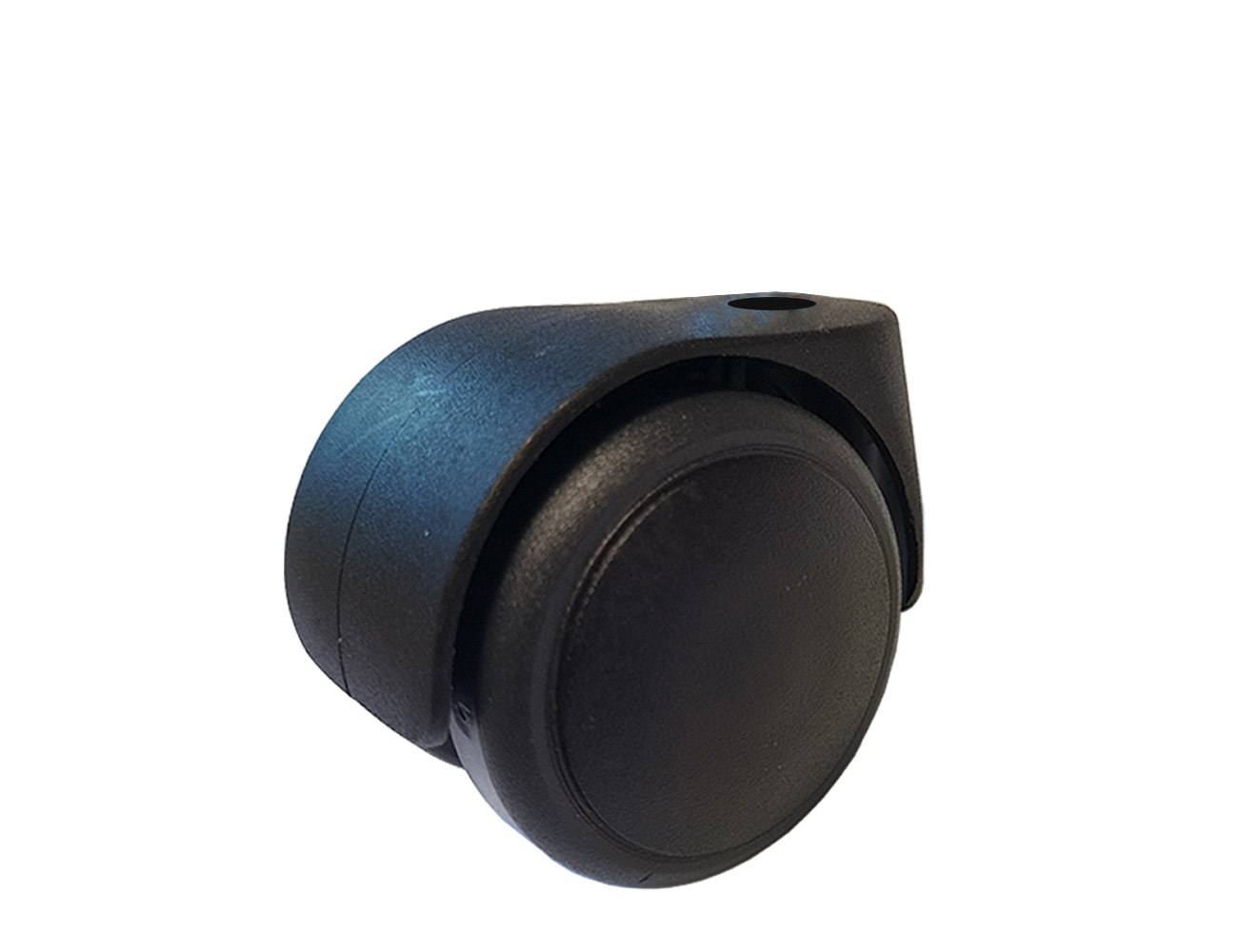 Roue de meuble Ø50mm double bandage PU - frein synchrone