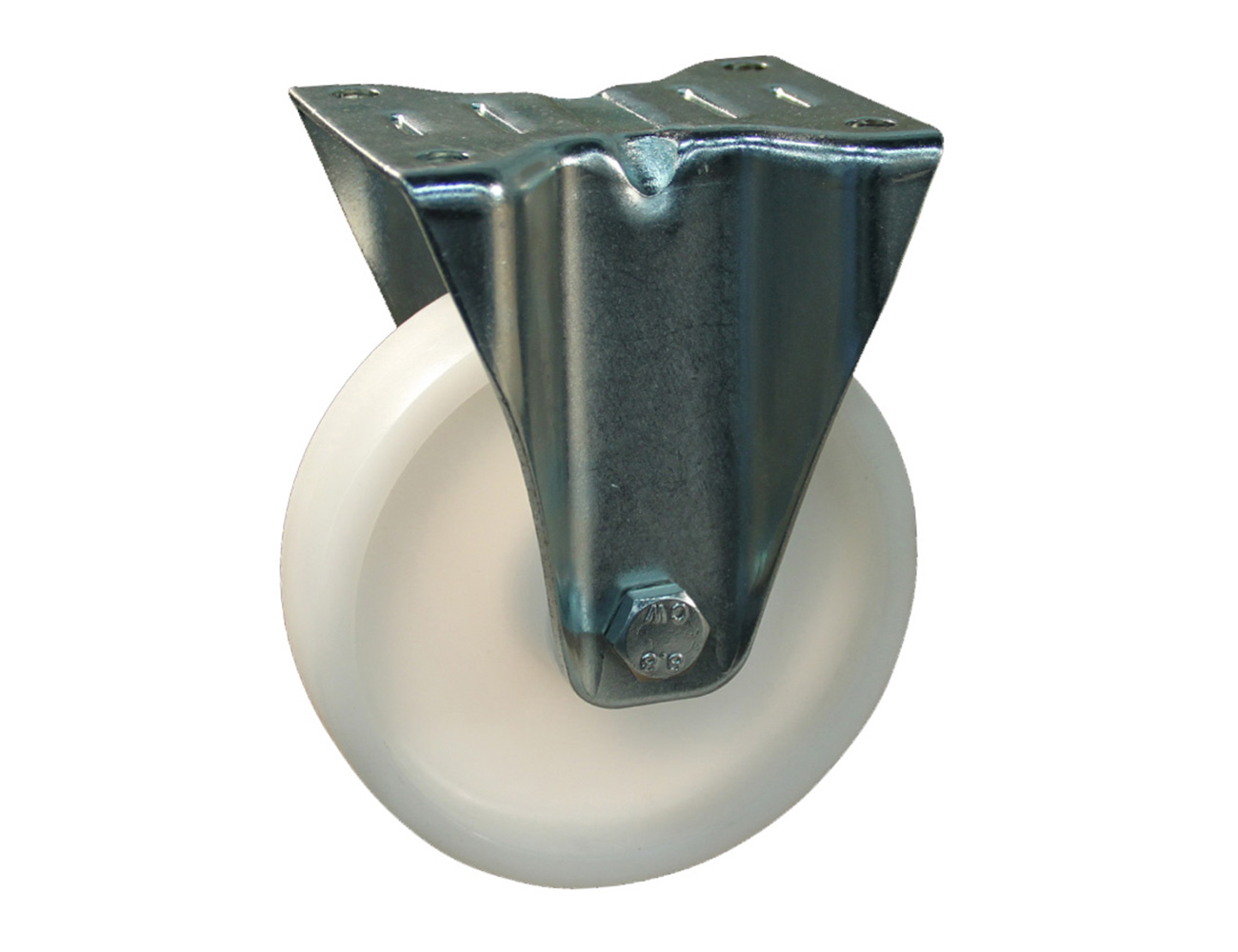 Roue fixe à platine avec roue en polyamide