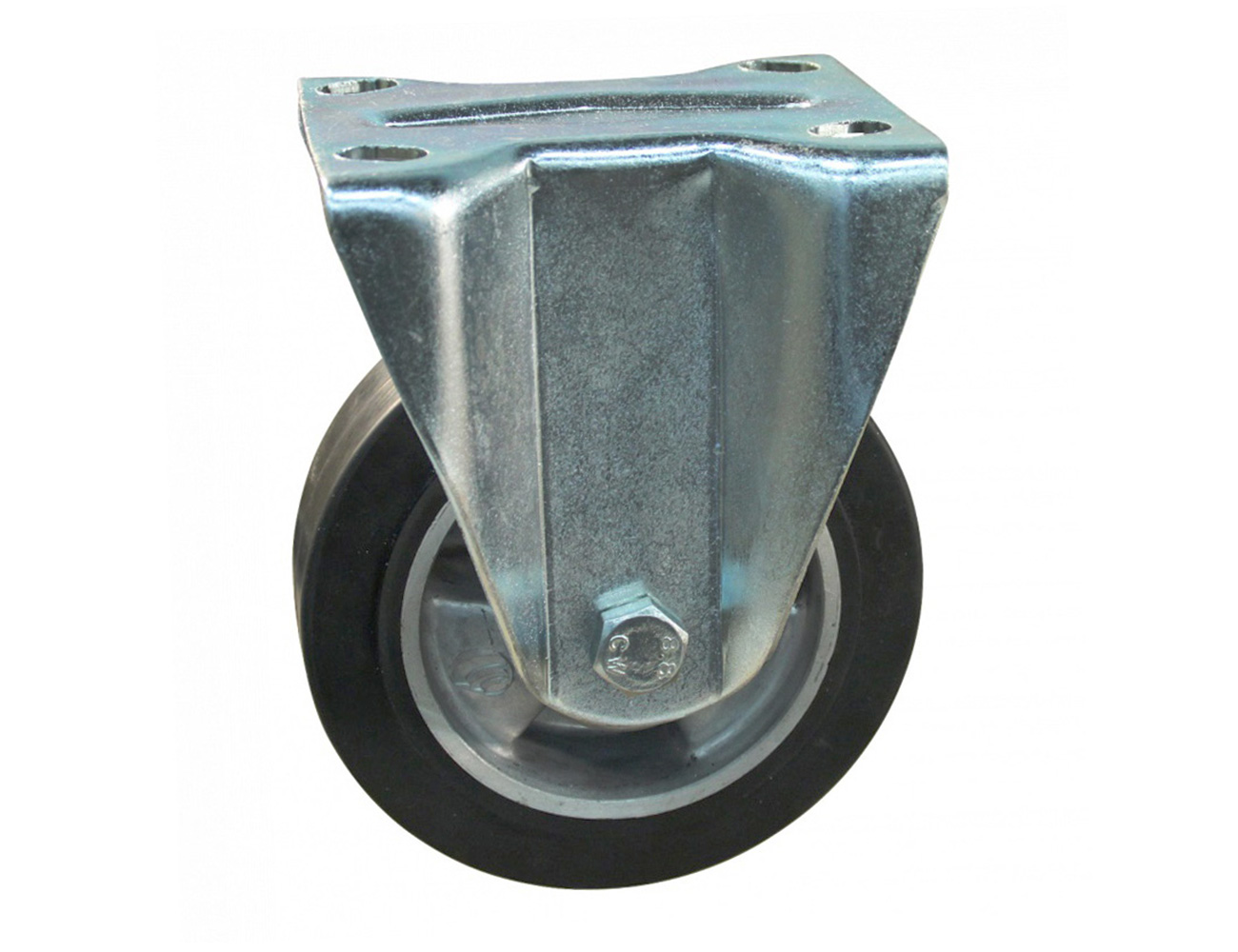 Roue fixe forte charge - bandage élastique sur jante aluminium