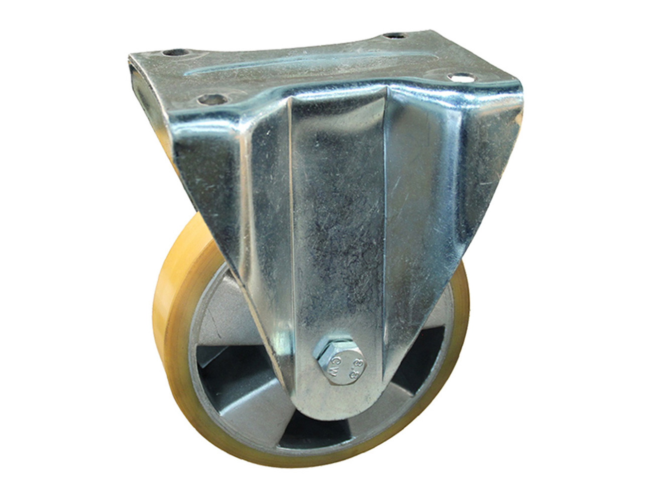 Roue fixe forte charge - bandage PU sur jante aluminium