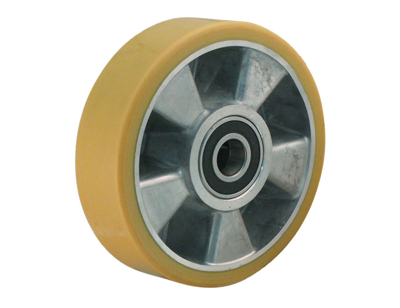 Roue forte charge - pneu PU sur jante aluminium