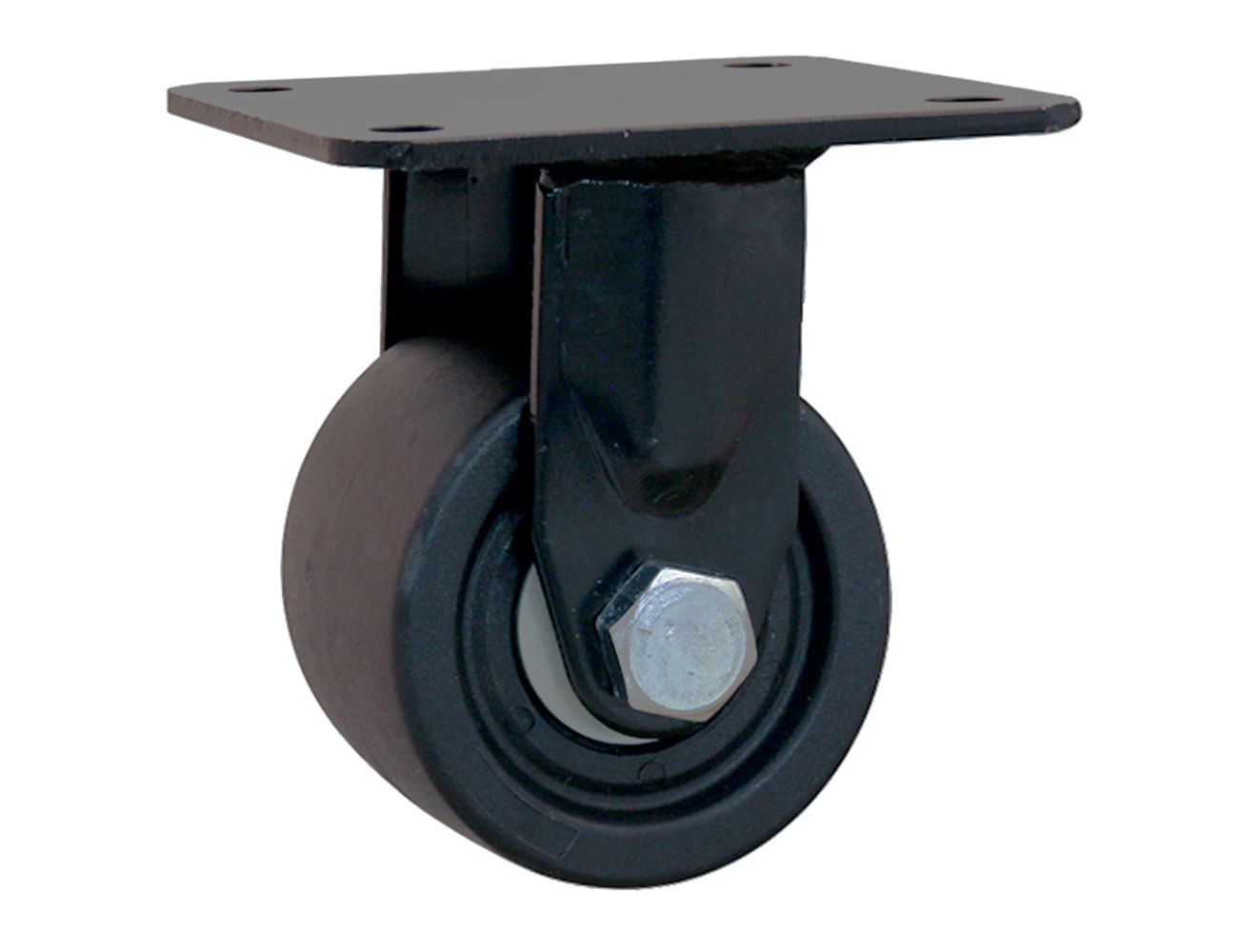 Roulette fixe forte charge - roue plastique - max 600kg - noir