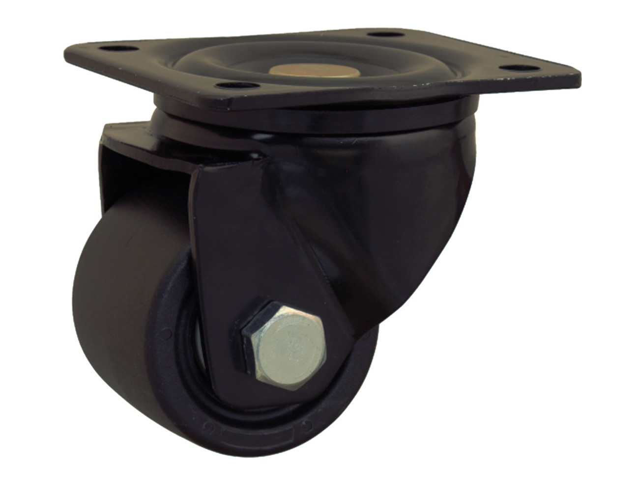 Roulettes pivotantes forte charge - roue plastique - max 600kg - noir